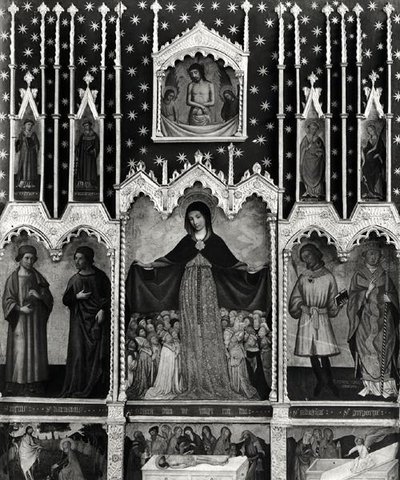 Virgin of Mercy, ca. 1429 (se også detaljer 167594) (tempera på panel) af Jean Mirailhet
