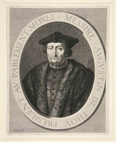 Augustin de Thou, præsident for parlamentet i Paris fra 1535 til 1544 af Jean Morin