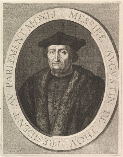 Augustin de Thou, formand for parlamentet. af Jean Morin