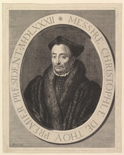 Christophe de Thou, første præsident i parlamentet. af Jean Morin