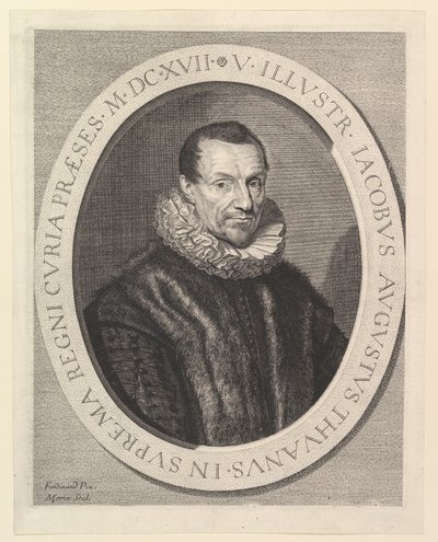 Jacques-Auguste de Thou, første præsident i parlamentet. af Jean Morin