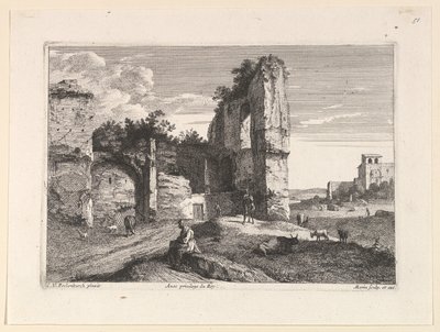 Den siddende gamle kvinde. af Jean Morin
