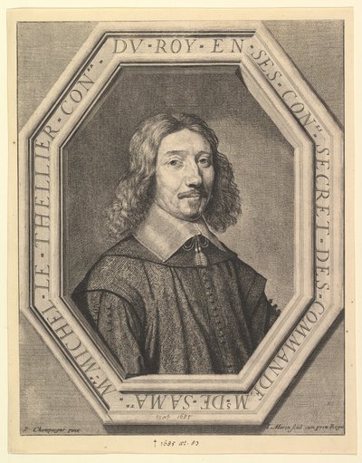Michel Le Tellier, kongens rådgiver, 1620-50. af Jean Morin