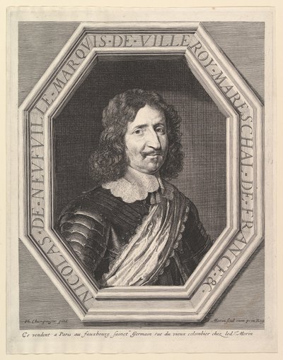 Nicolas de Neuville, Marquis de Villeroy. af Jean Morin