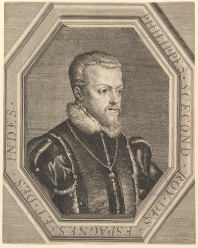 Filip II, konge af Spanien. af Jean Morin