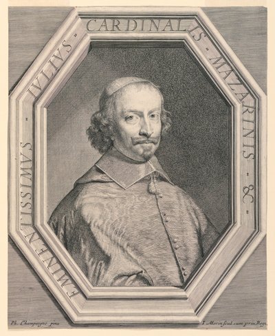 Portræt af kardinal Mazarin af Jean Morin