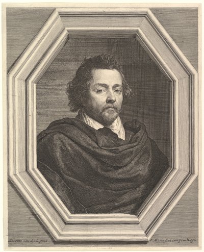 Portræt af Nicolas Chrystin, 1600-tallet. af Jean Morin