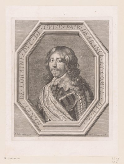 Portræt af Henry II de Lorraine, hertug af Guise af Jean Morin