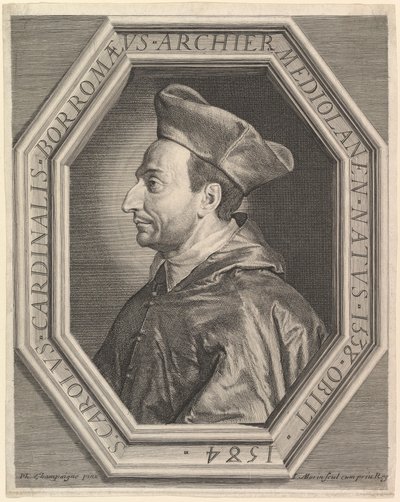 Sankt Charles Borromeo, kardinal og ærkebiskop af Milano. af Jean Morin