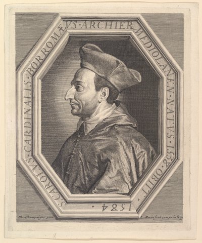 Sankt Charles Borromeo, kardinal og ærkebiskop af Milano. af Jean Morin