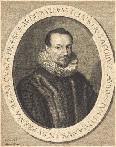 Jacques Auguste de Thou af Jean Morin after Louis Elle I