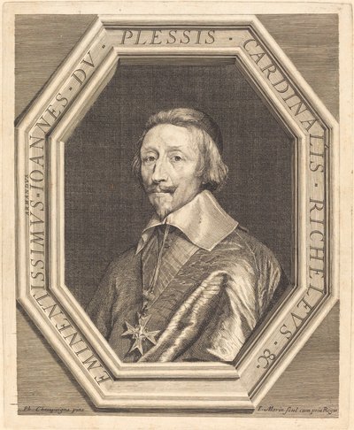 Kardinal Richelieu af Jean Morin after Philippe de Champaigne