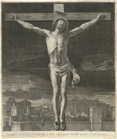 Kristus dør på korset af Jean Morin, after Philippe de Champaigne