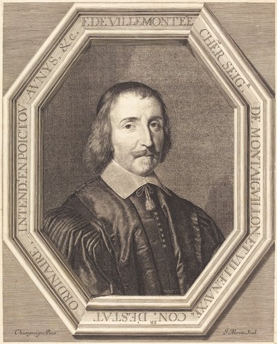 Francois de Villemontee af Jean Morin after Philippe de Champaigne