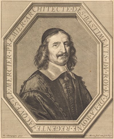 Jacques le Mercier af Jean Morin after Philippe de Champaigne
