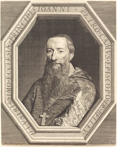 Jean-Pierre Camus af Jean Morin after Philippe de Champaigne