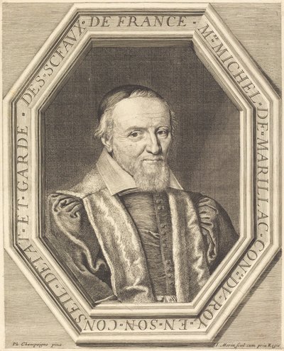 Michel deMarillac af Jean Morin after Philippe de Champaigne