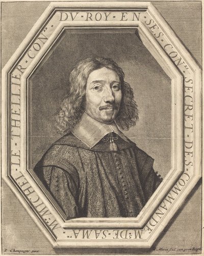 Michel le Tellier af Jean Morin after Philippe de Champaigne