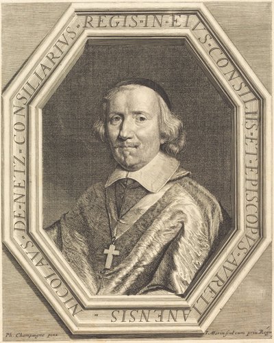 Nicolas de Netz af Jean Morin after Philippe de Champaigne
