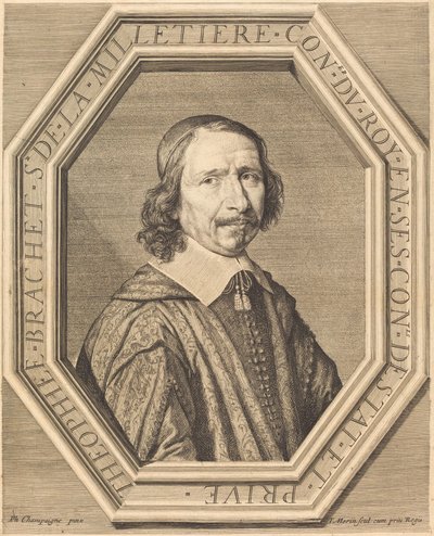 Theophile Brachet de la Milletiere af Jean Morin after Philippe de Champaigne