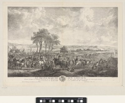 Grote paardenmarkt Det store hestemarked (titel på objekt) af Jean Moyreau