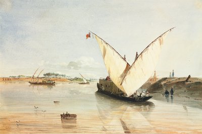 Nilen båd af Jean Nicolas Henri de Chacaton