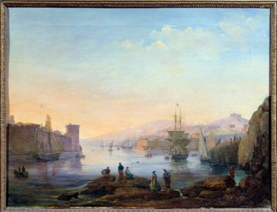 Mellem havnen i Marseille Maleri af Jean Paul Constans (1777-1833) 1800-tallet Aix en Provence, Musee Granet af Jean Paul Constans