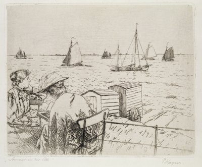 Sommer på Elben (tørpunkt) af Jean Paul Kayser