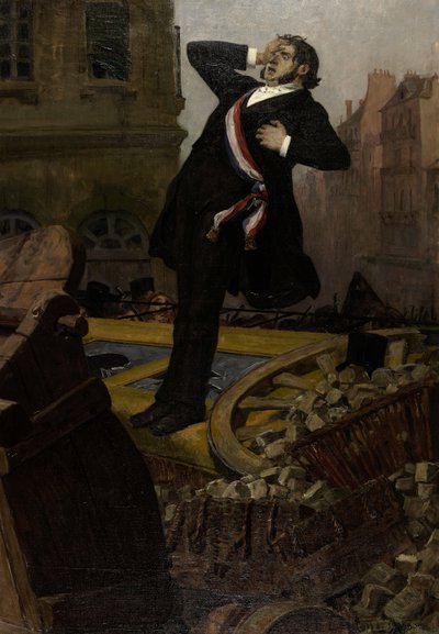 Deputeret Alphonse Baudins død den 3. december 1851, 1902. af Jean Paul Laurens