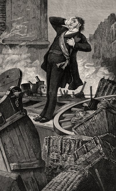 Baudins død - illustration fra Histoire d