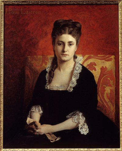 Portræt af kvinde. Maleri af Jean Paul Laurens (1838-1921) af Jean Paul Laurens