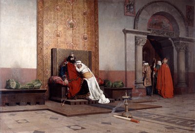Ekskommunikationen af Robert den fromme, 1875 af Jean Paul Laurens