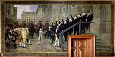 Modtagelsen af Louis XVI på Hotel de Ville af den parisiske kommune i 1789, 1891 af Jean Paul Laurens
