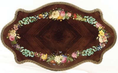 Napoleon III midterbord, ca. 1856 (palisander & emalje) (se også 476434 og 476436) af Jean Pierre Alexandre Tahan