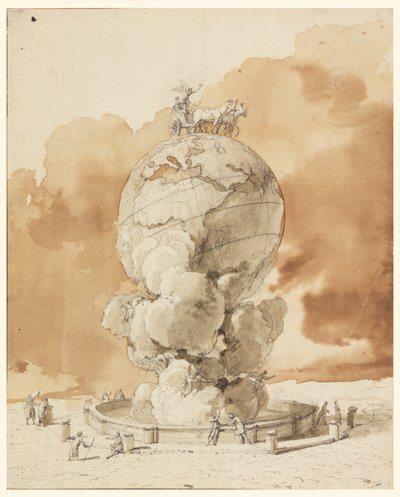 Design til et offentligt monument, der skal opføres på en Paris-plads af Jean Pierre Louis Laurent Houël