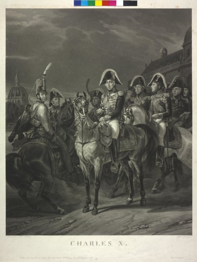Kong af Frankrig Charles X. af Jean Pierre Marie Jazet