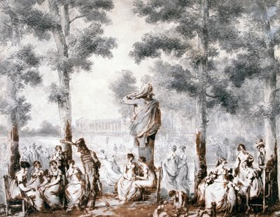 Tuileriernes terrasse, 1807 af Jean Pierre Norblin de La Gourdaine