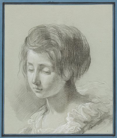 Portræt af en ung kvinde. Omkring 1781 af Jean Pierre Saint Ours