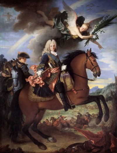 Rytterportræt af Philip V 1683-1746, konge af Spanien, 1723. af Jean Ranc
