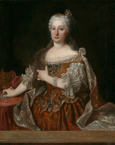 Portræt af ærkehertuginde Maria Anna af Østrig 1683-1754, dronning af Portugal, ca. 1729 af Jean Ranc