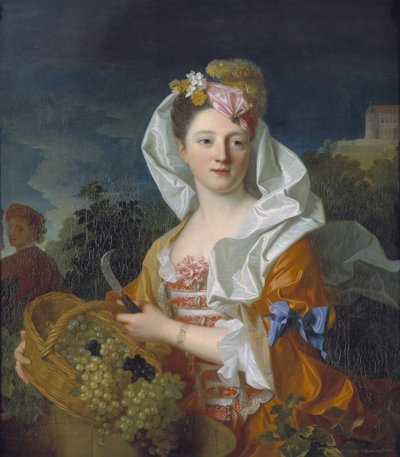 Portræt af en dame som Pomona af Jean Ranc