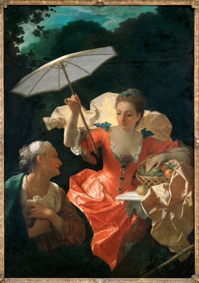 Vertumna og Pomona (maleri på lærred) af Jean Ranc