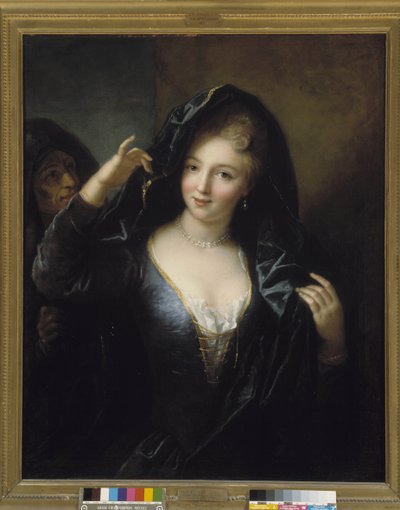 Ung pige ved perlehalskæden af Jean Raoux