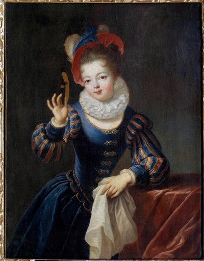 Ung pige i masken Maleri af Jean Raoux (1677-1734) 1700-tallet. af Jean Raoux