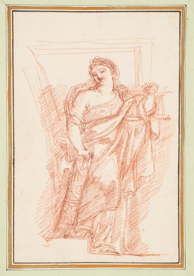 Allegorisk retfærdighedsfigur med fasces af Jean Robert Ango