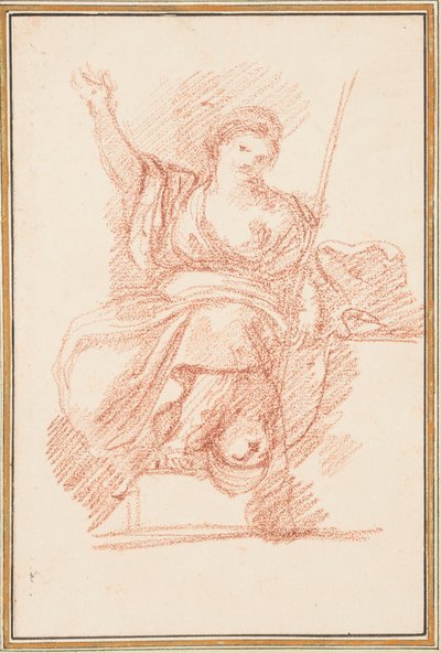 Siddende allegorisk figur af Jean Robert Ango