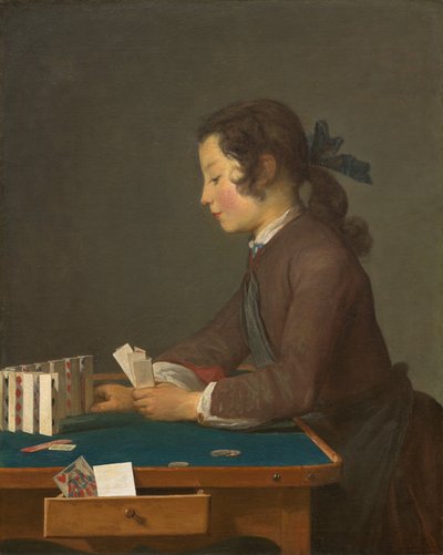 The House of Cards, sandsynligvis 1737. af Jean Baptiste Simeon Chardin