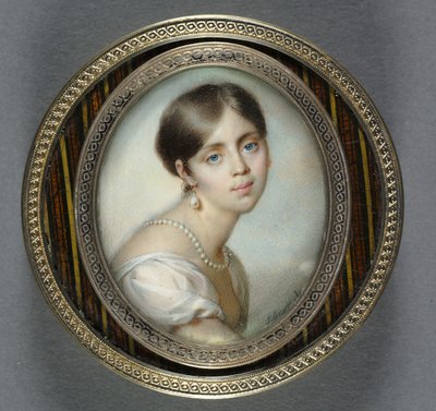 Portræt af en ung kvinde i hvidt, 1805. af Jean Urbain Guerin