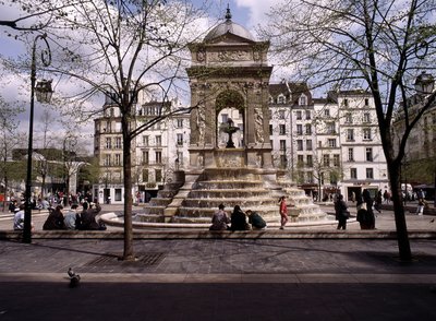 De uskyldiges fontæne i Paris. af Jean and Lescot Pierre Goujon