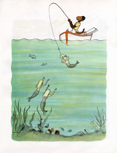 Zephir på fisketur: han fangede en havfrue af Jean de Brunhoff